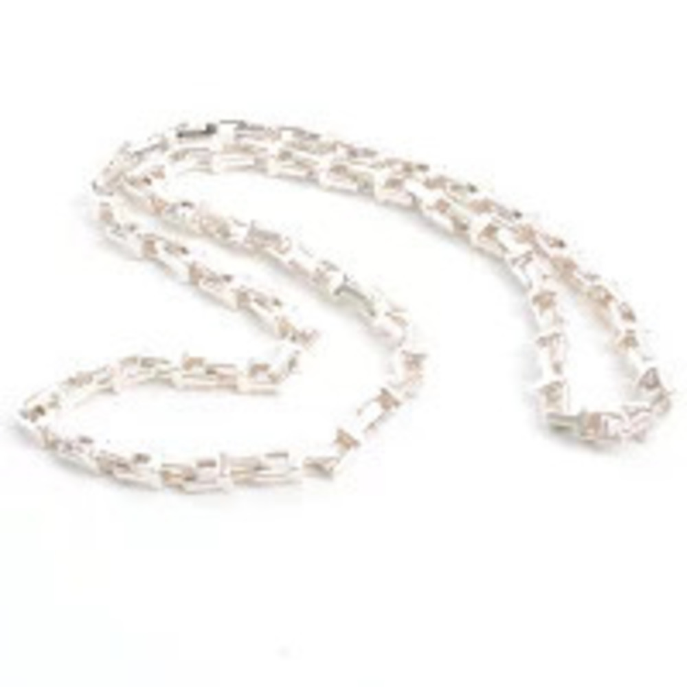 Tiffany Co T Narrow Chain Necklace Silver